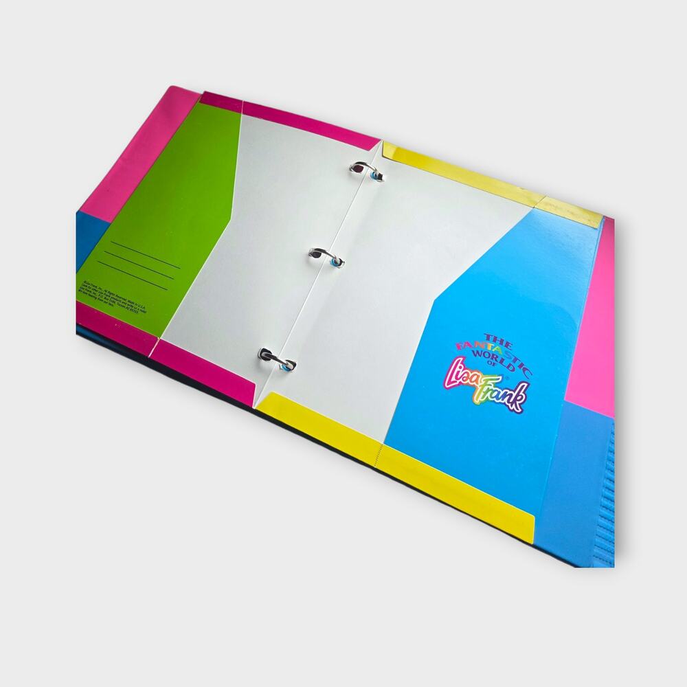 Lisa Frank Vintage Fantastic World 3 Ring Binder Unicorns Rainbow 90s - Picture 7 of 10